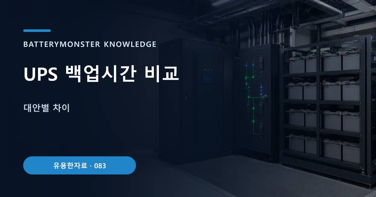 UPS 백업시간 비교 대표 이미지