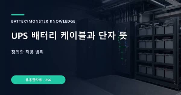 UPS 배터리 케이블과 단자 뜻의 핵심 판단 기준을 설명하는 대표 이미지
