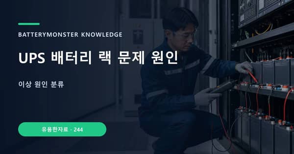 UPS 배터리 랙 문제 원인의 핵심 판단 기준을 설명하는 대표 이미지