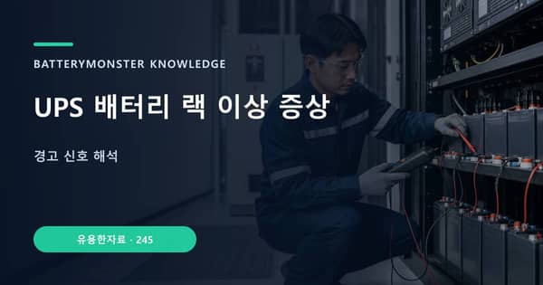 UPS 배터리 랙 이상 증상의 핵심 판단 기준을 설명하는 대표 이미지