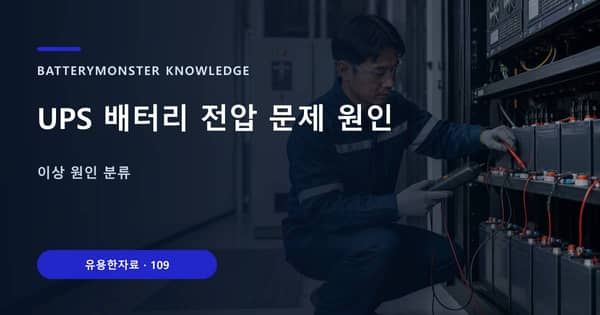UPS 배터리 전압 문제 원인의 핵심 판단 기준을 설명하는 대표 이미지
