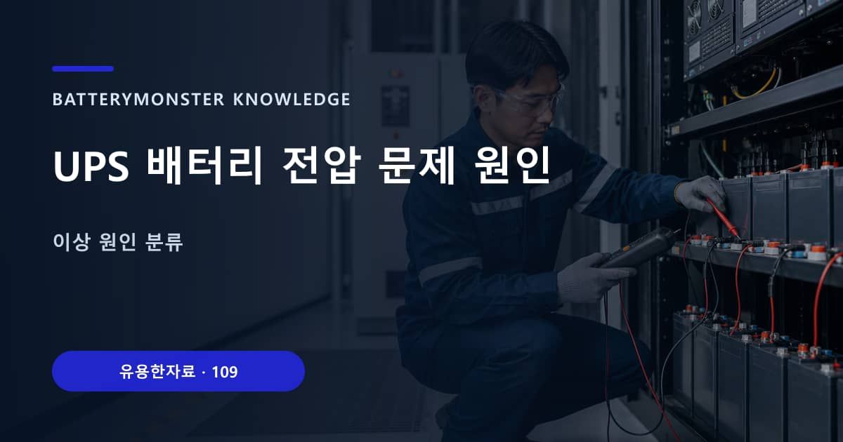 UPS 배터리 전압 문제 원인 대표 이미지