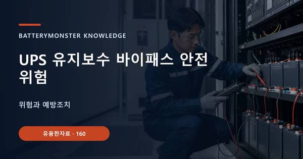 UPS 유지보수 바이패스 안전 위험의 핵심 판단 기준을 설명하는 대표 이미지