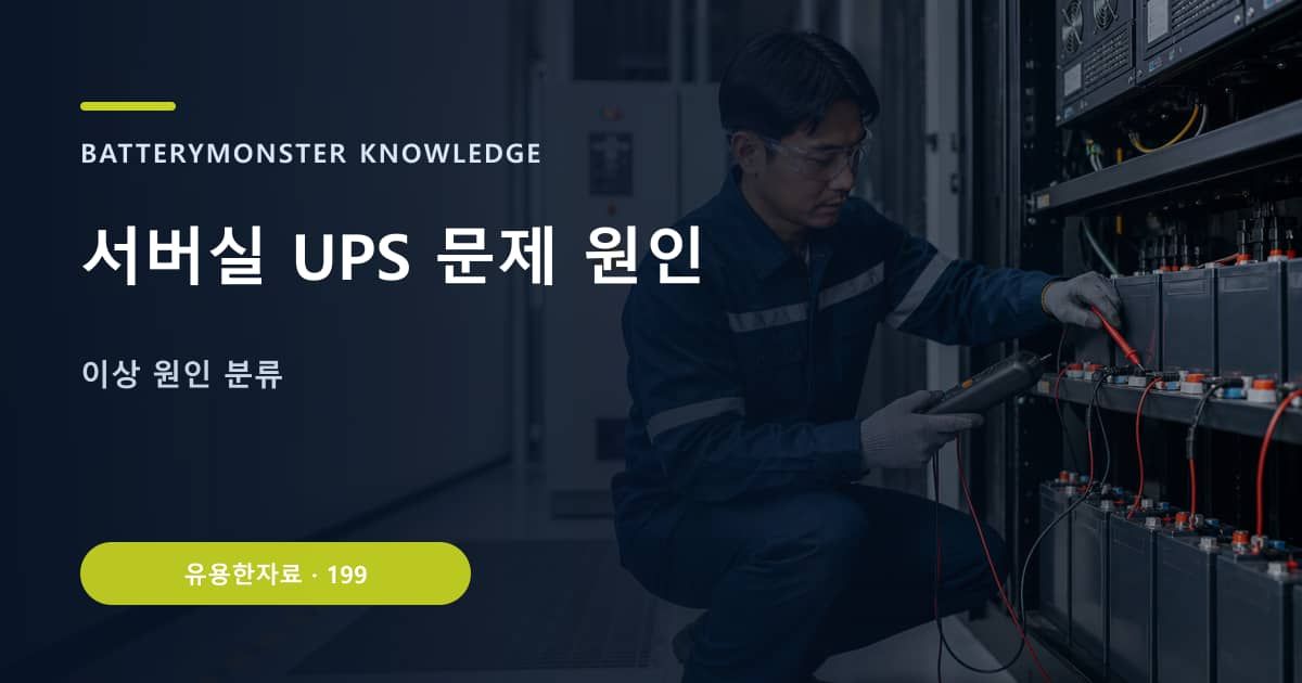 서버실 UPS 문제 원인 대표 이미지
