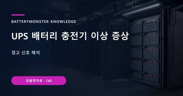 UPS 배터리 충전기 이상 증상의 핵심 판단 기준을 설명하는 대표 이미지