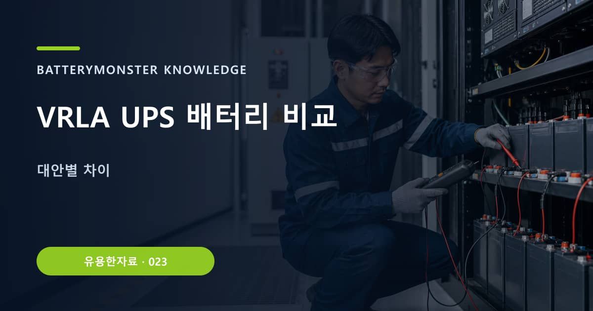 VRLA UPS 배터리 비교 대표 이미지